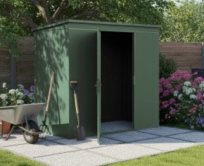 Abri Jardin Métal Gary 237 x 137 cm Vert | Acier 0,7mm