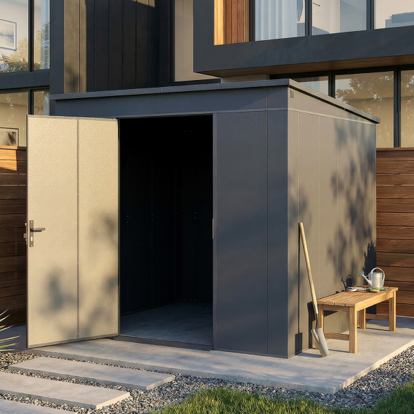 Abri Jardin Métal Gary 237 x 237 cm Anthracite | Acier 0,7mm