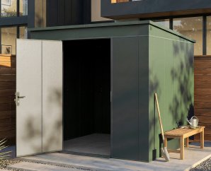 Abri Jardin Métal Gary 237 x 237 cm Vert | Acier 0,7mm