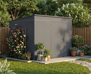 Abri Jardin Métal Gary 287 x 287 cm Anthracite | Acier 0,7mm