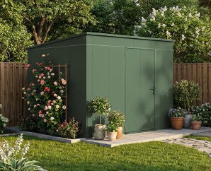 Abri Jardin Métal Gary 287 x 287 cm Vert | Acier 0,7mm