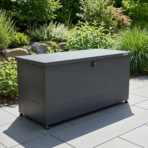 Coffre de Jardin Métal GARY Anthracite | 220 L | 115 x 50 cm