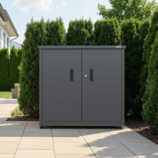 Armoire de Terrasse Métal GARY Anthracite | 90x62cm
