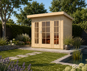 Abri de jardin en bois 172 | 5,4 à 8,5 m² | Aspect brut | 21 mm d'épaisseur